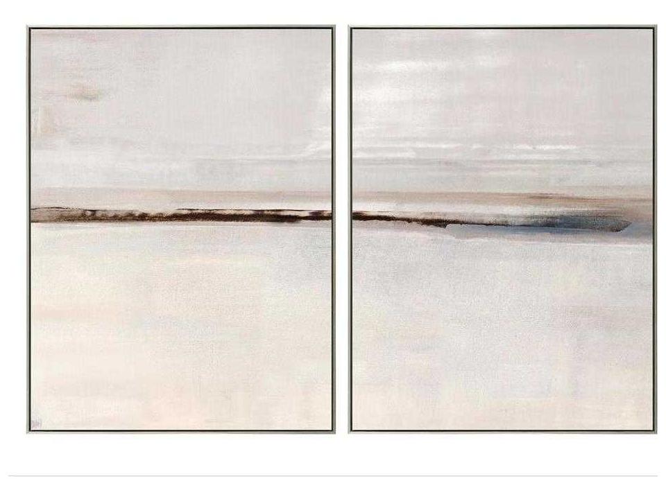 Carol Benson-Cobb Landscape No.5 Diptych Wall Art with Sterling Frame