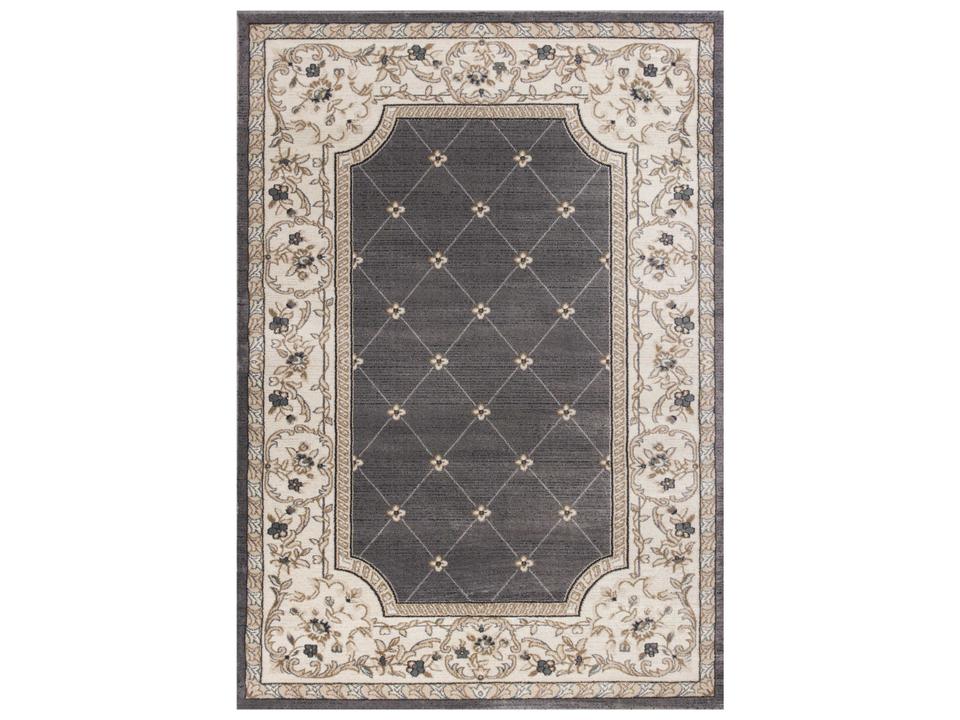 Avalon Courtyard Area Rug in Grey and Ivory
