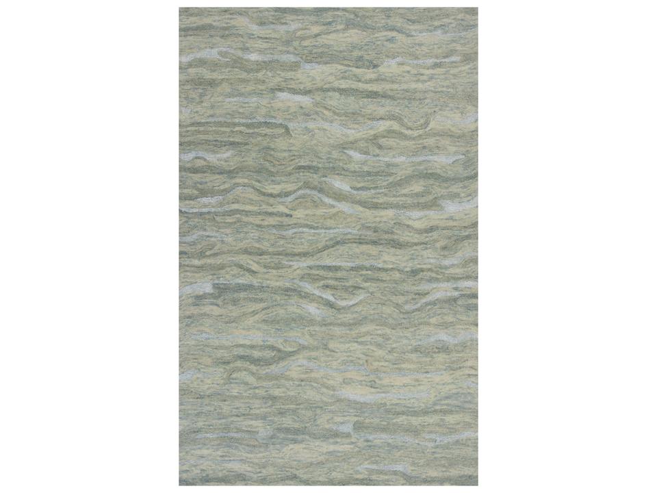 Serenity Hand-Tufted Wool Viscose Area Rug in Seafoam Breeze