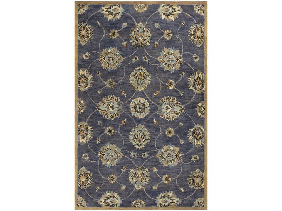 Syriana Midnight Kashan Hand-Tufted New Zealand Wool Area Rug