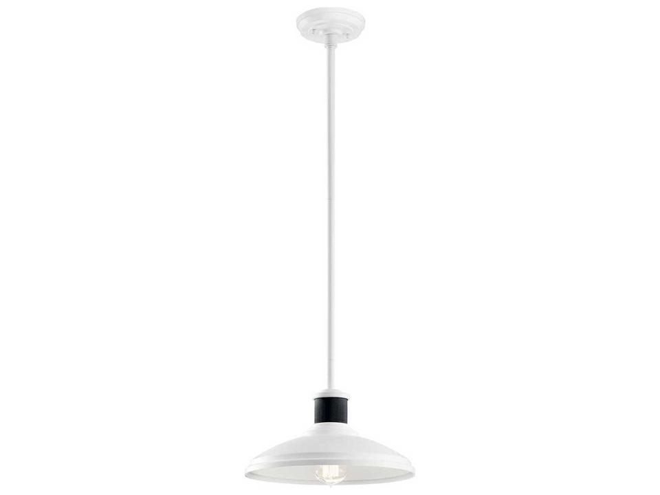Allenbury 1-Light Outdoor Convertible Pendant Light in White