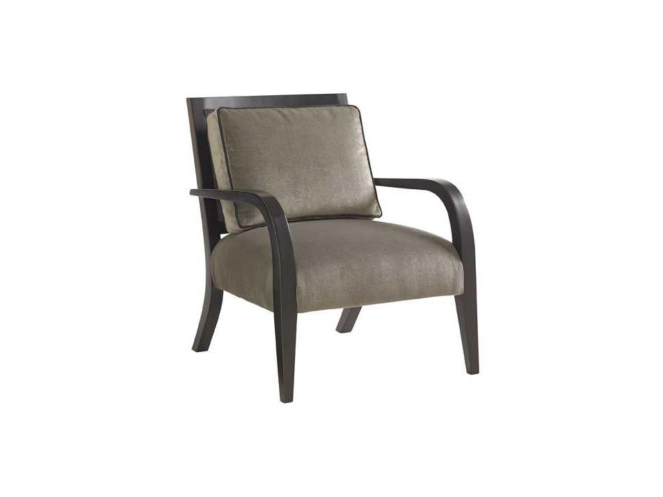 Carrera Fabric Accent Chair with Exposed Wood Frame