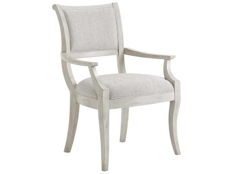 Oyster Bay Eastport Upholstered Dining Armchair in Light Oyster Shell Finish