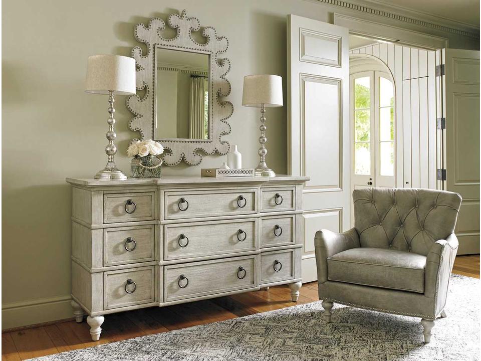 Oyster Bay Triple Dresser with Wall Mirror Bedroom Set