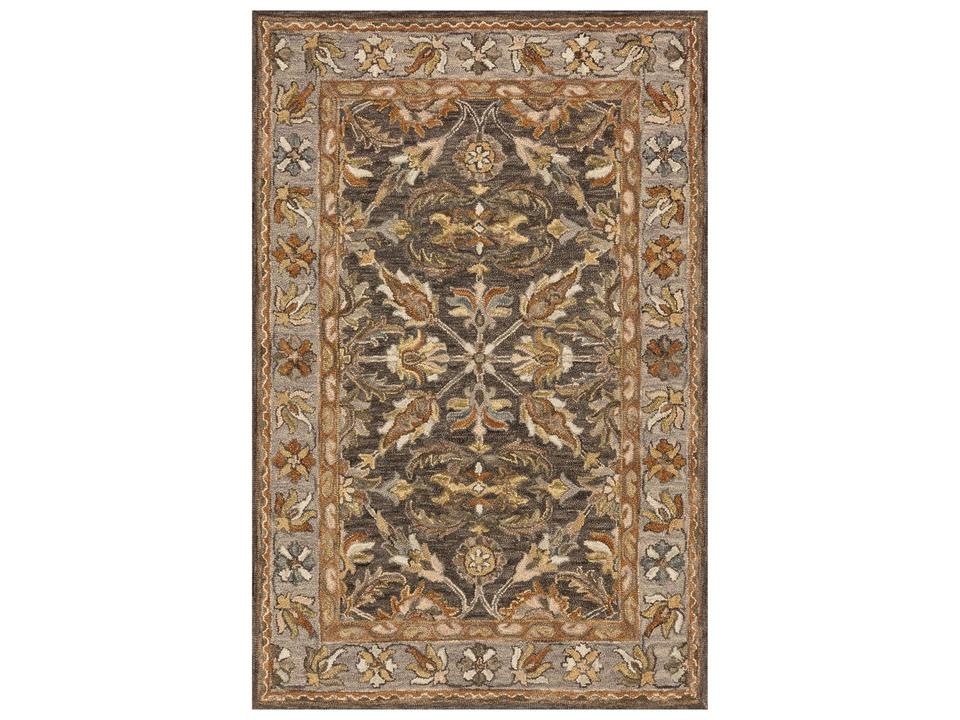 Victoria 7'9" x 9'9" Area Rug in Dark Taupe Grey