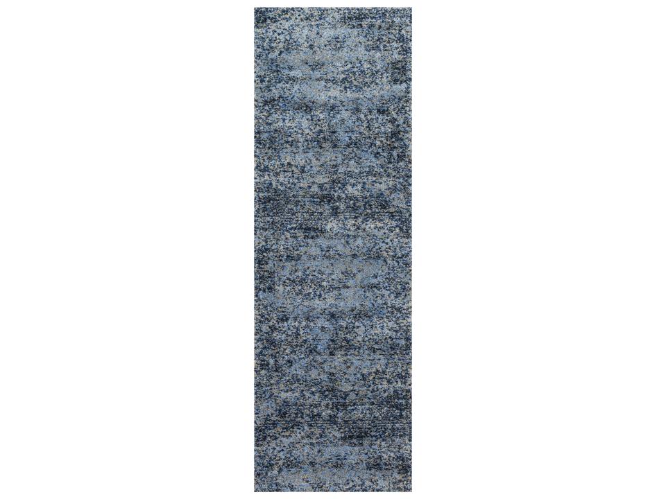 Viera Runner Rug Contemporary Light Blue and Grey