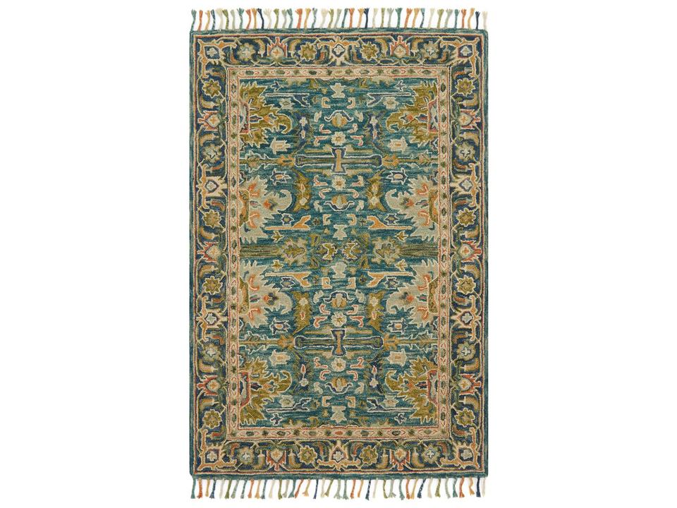 Zharah 7'9" x 9'9" Rectangle Area Rug in Blue Navy