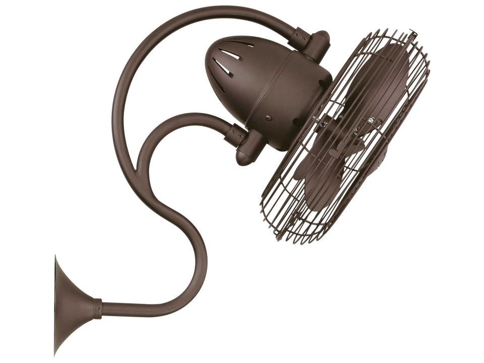 Melody 13-Inch 3-Blade Oscillating Wall Fan in Textured Bronze