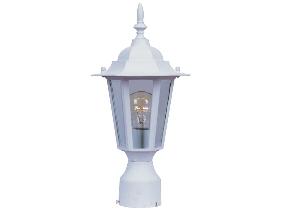 Builder Cast 1-Light Outdoor Post Lantern in White