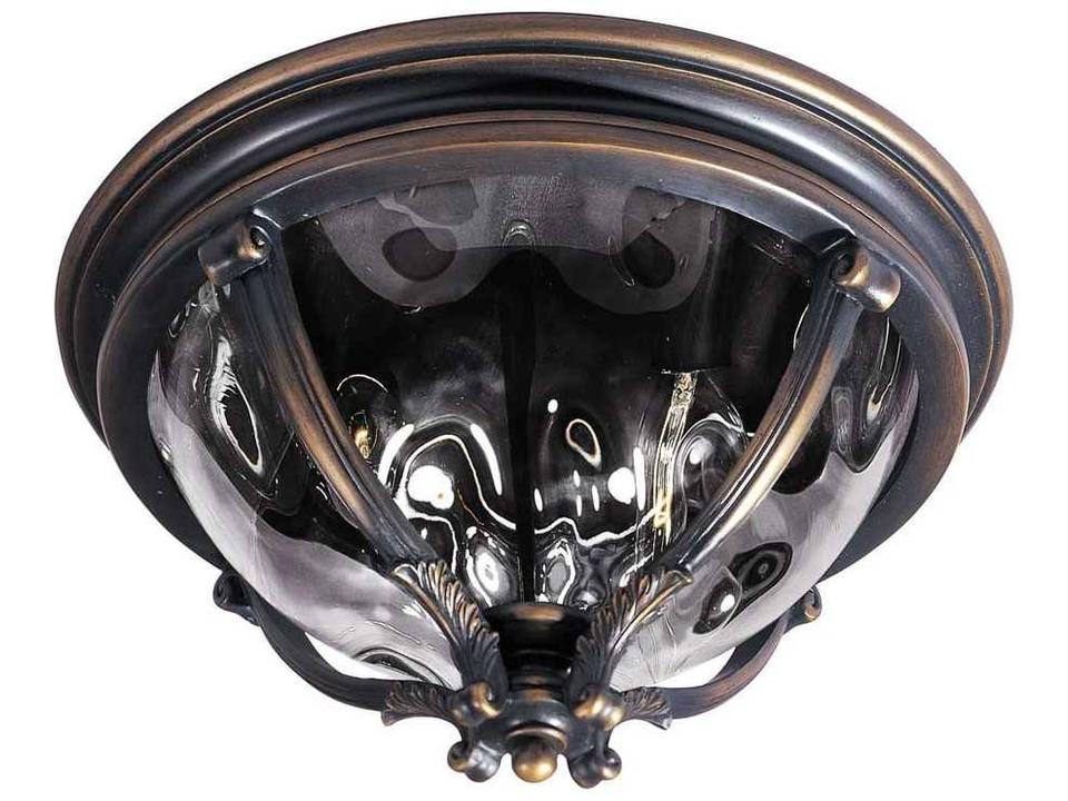 Camden VX 3-Light Outdoor Flush Mount in Golden Bronze