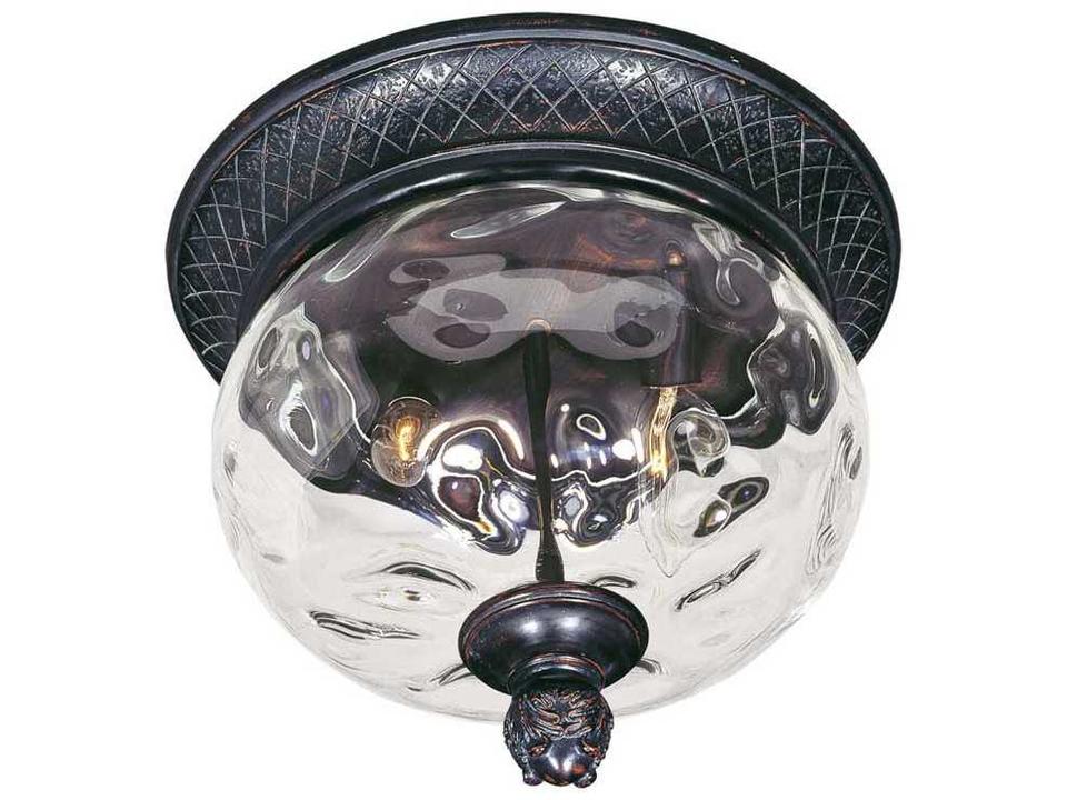 Carriage House VX 2-Light Outdoor Flush Mount in Oriental Bronze