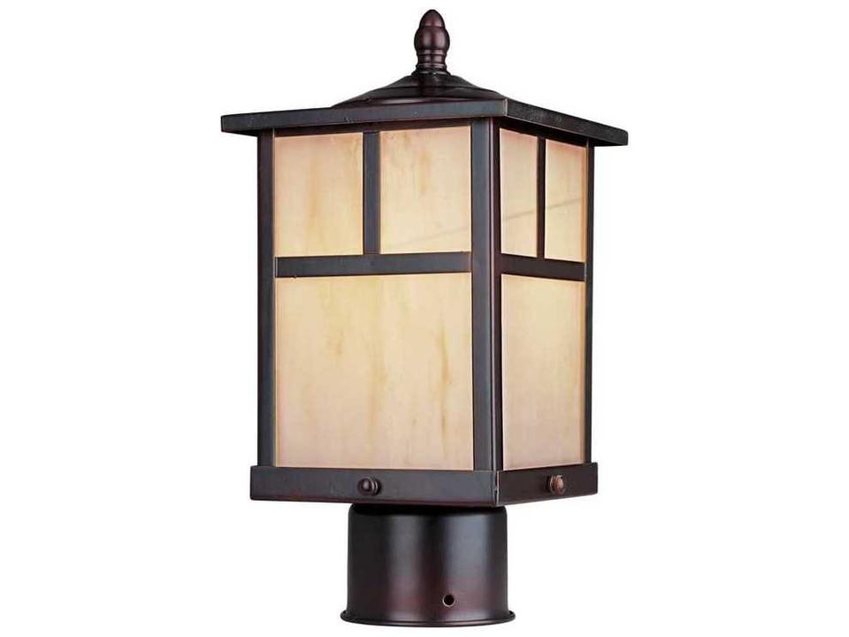 Coldwater 1-Light Outdoor Pole Post Lantern in Burnished