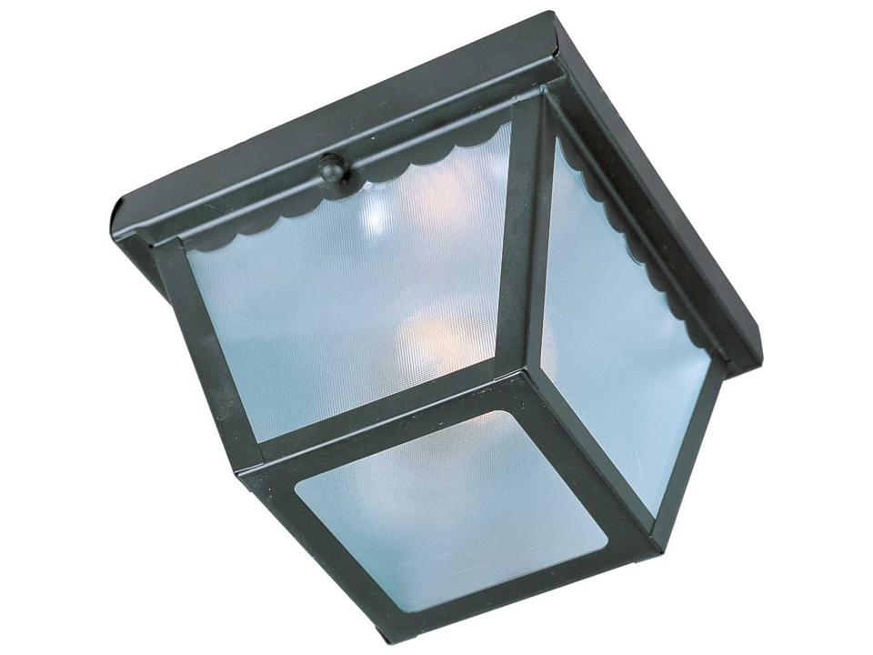 Outdoor Essentials 1-Light Black Outdoor Flush Mount