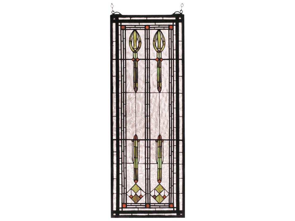 Arts & Crafts Spear of Hastings Stained Glass Window Panel