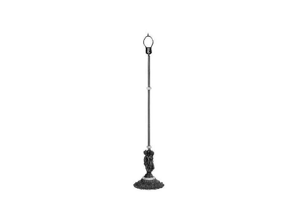 3-Graces One Light Floor Lamp Base in Metallic Tones