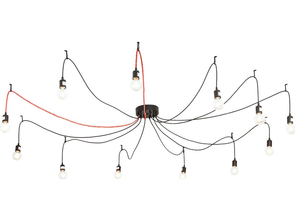 Castiliolite 12-Light Black LED Pendant with Adjustable Cords