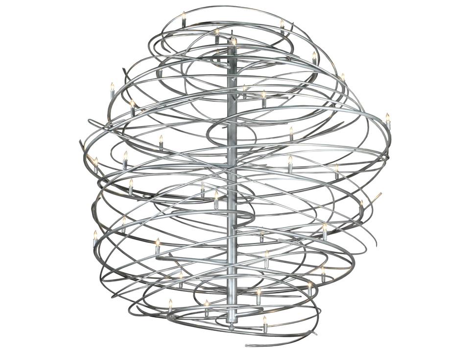 Cyclone 3-Light Steel Tiered Chandelier