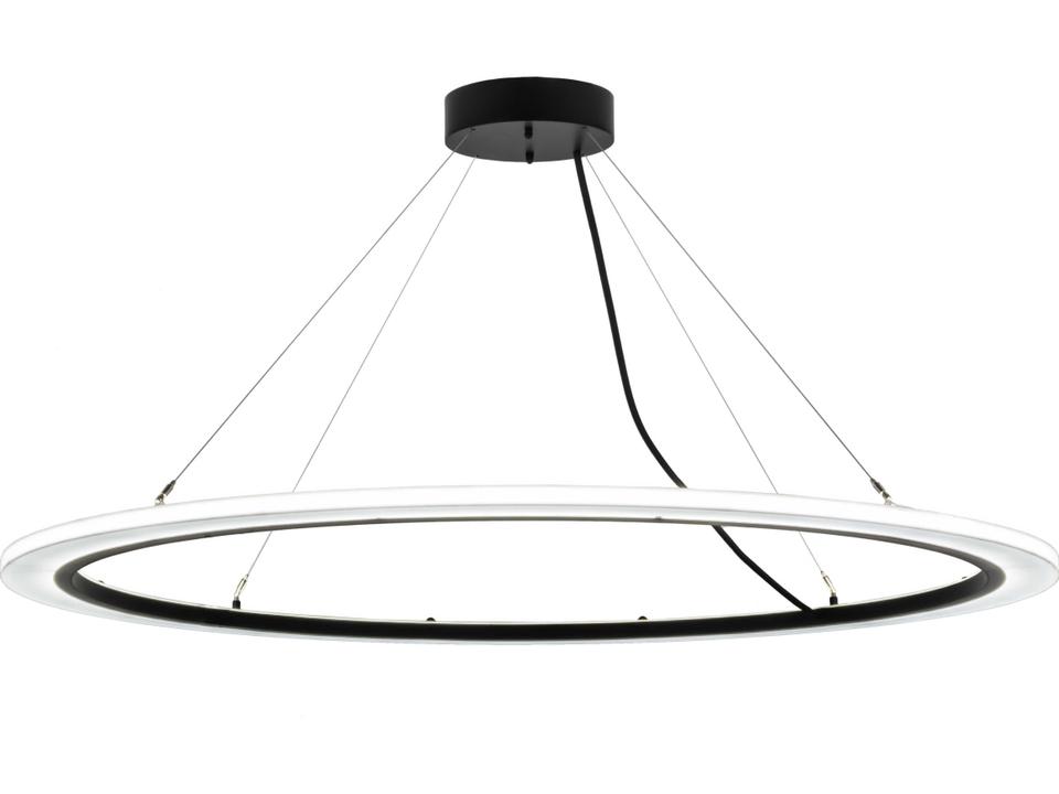 Anillo 60-Inch 1-Light Solar Black LED Round Pendant Light