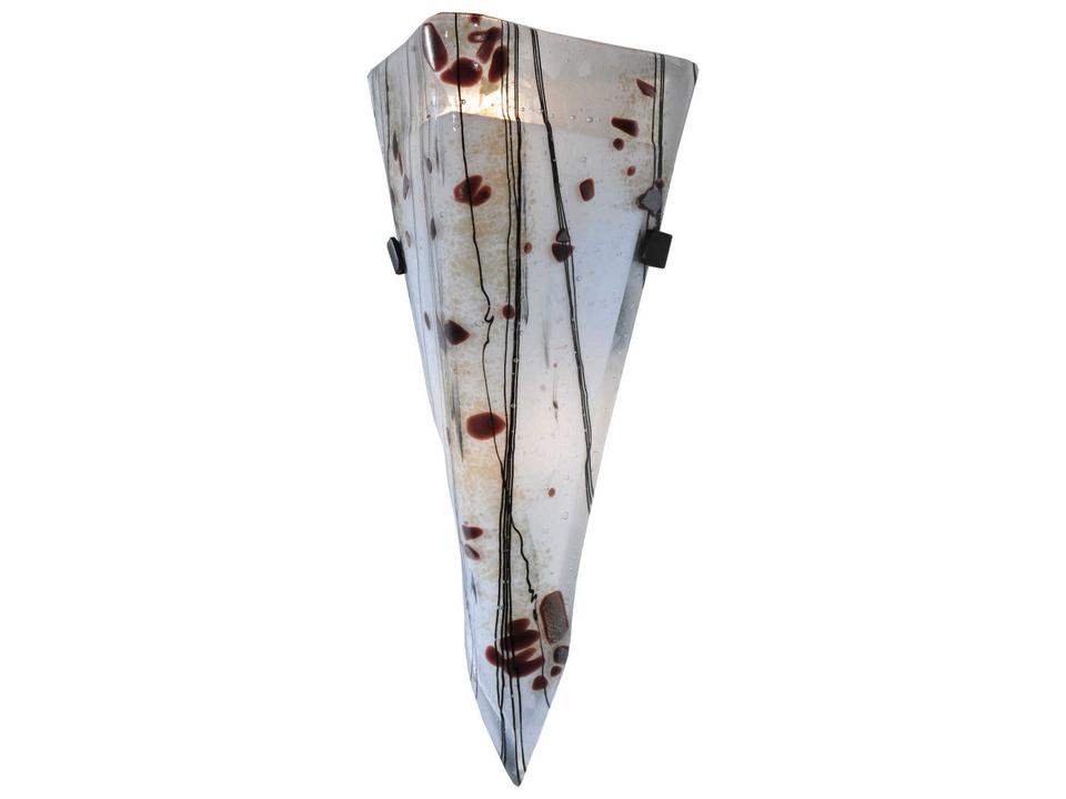 Metro Fusion 2-Light Wall Sconce in Craftsman Brown with White Glass