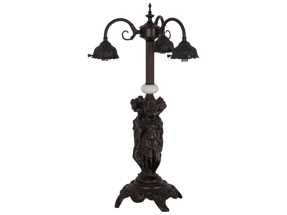 3-Light 3-Graces Table Lamp Base in Mahogany Bronze