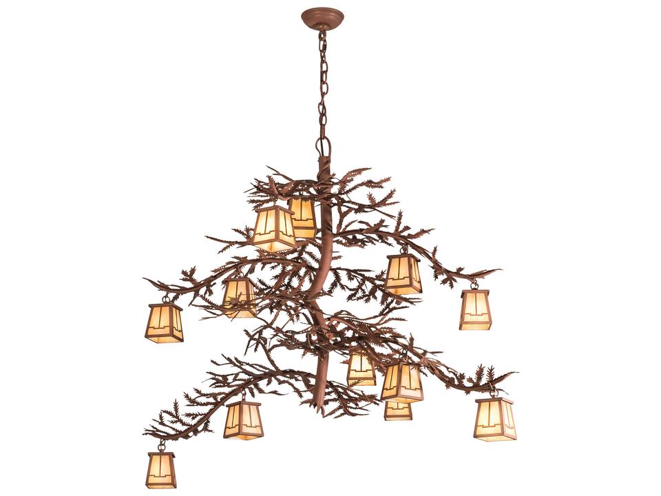 Pine Branch Valley View 12-Light Oil Rubbed Bronze Halogen Chandelier