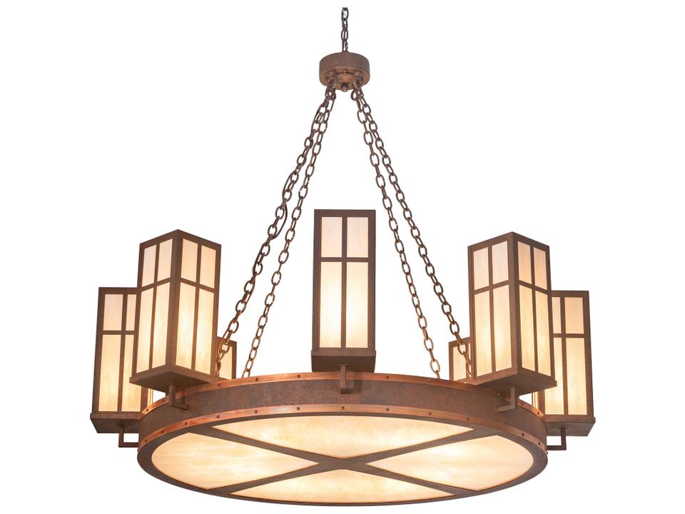 Silverton 16-Light Craftsman Chandelier in Rust and Copper Finish