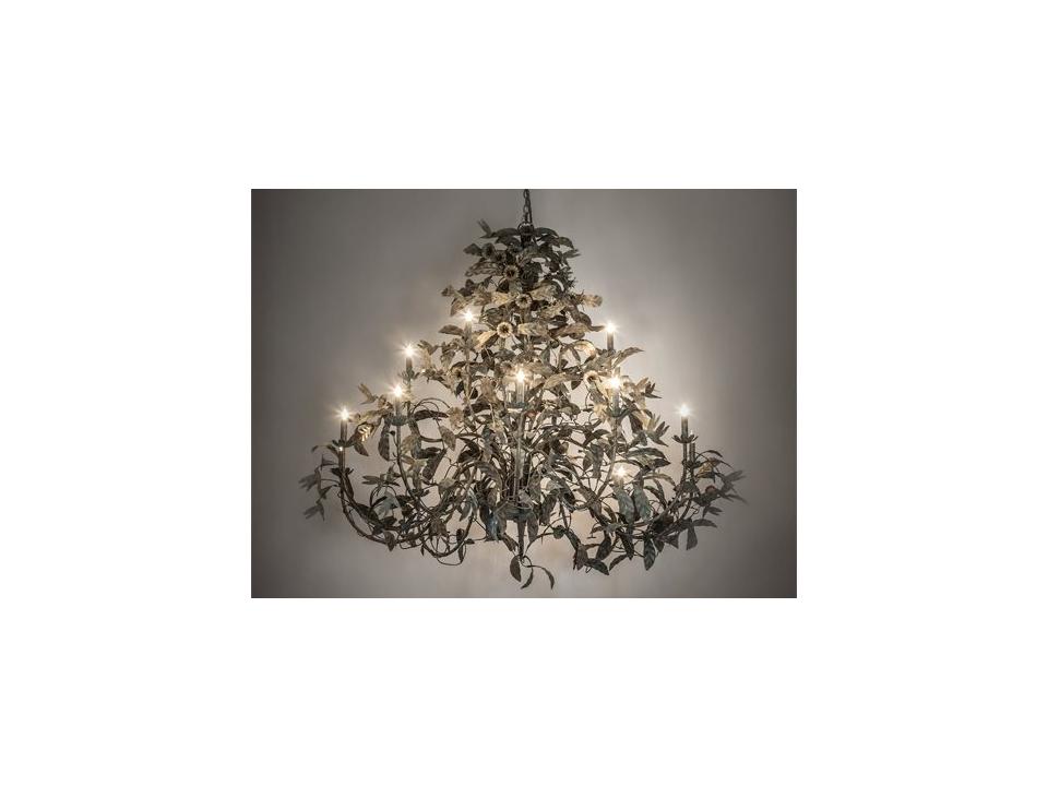 Le Printemps 15-Light Candelabra Chandelier in Copper Finish