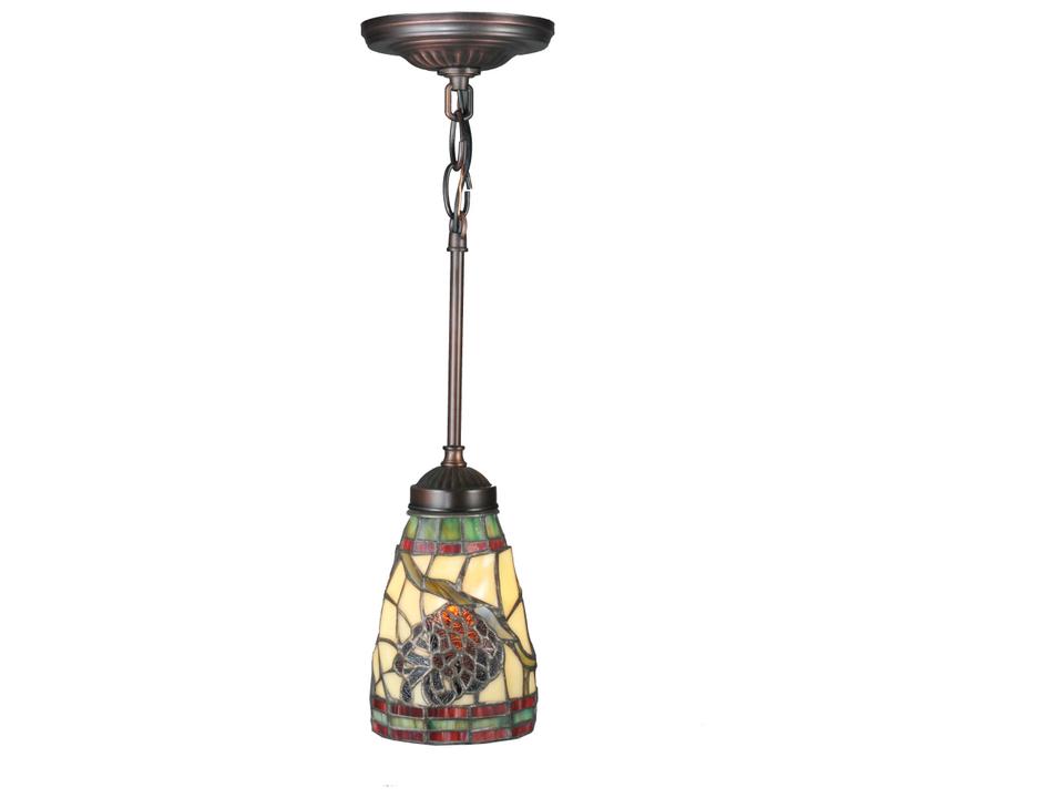Tiffany Pinecone 1-Light Mini Pendant Light in Antique Bronze