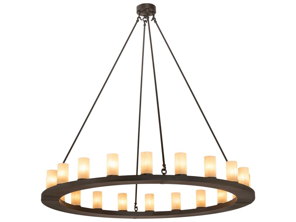 Loxley 20-Light Chandelier with Oil Rubbed Bronze Finish and Sahara Taupe Idalight