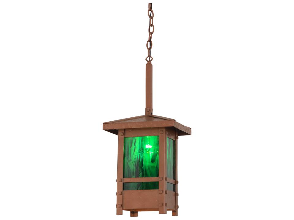 Durango 1-Light Mission Lodge Outdoor Pendant Light in Copper Metallic