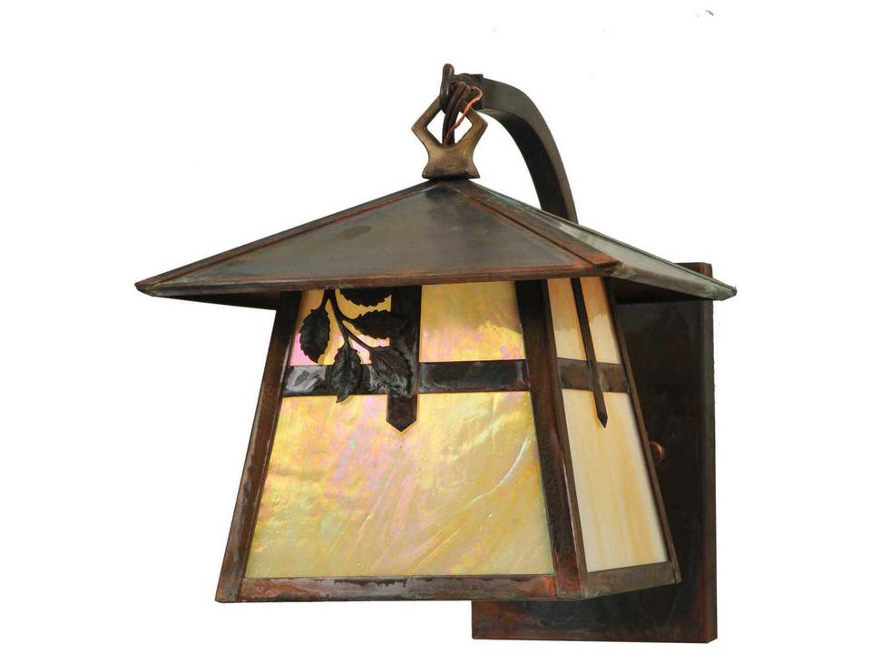 Stillwater Cross with Branch Curved Arm Outdoor Wall Light