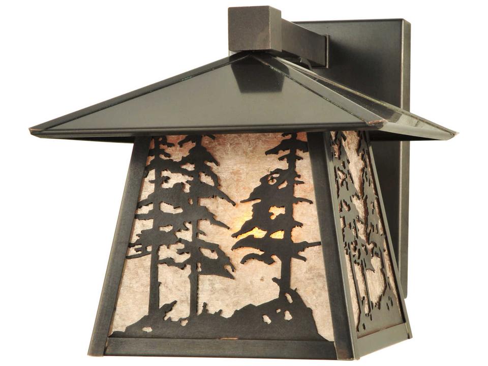 Stillwater Pine Trees Solid Mount Outdoor Wall Light
