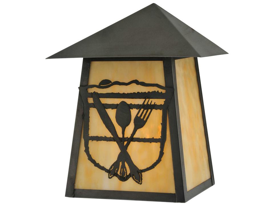Lake Clear Lodge Silverware Outdoor Wall Light