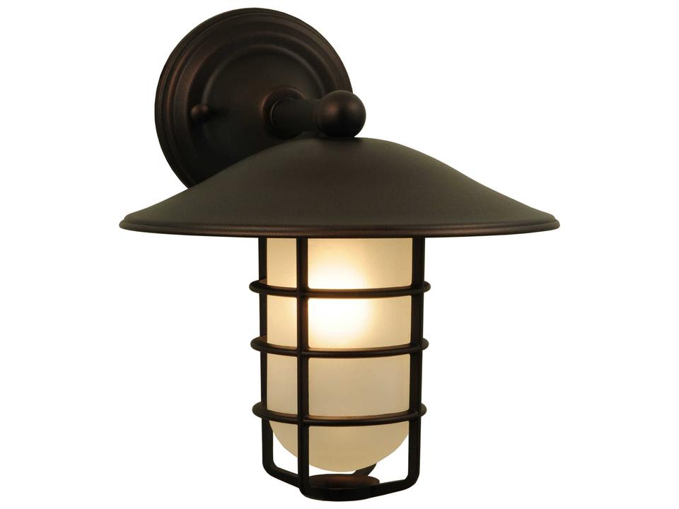Bellevue 1-Light Industrial Outdoor Wall Sconce in Mahogany Bronze