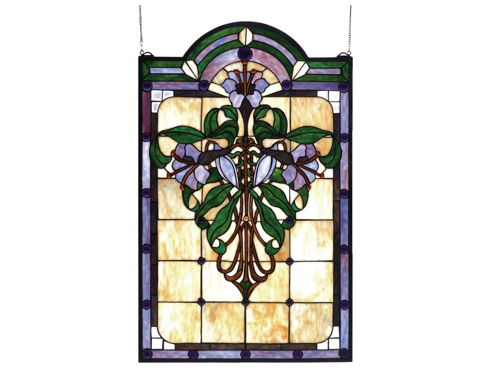 Tiffany Nouveau Lily Art Nouveau Stained Glass Window Panel