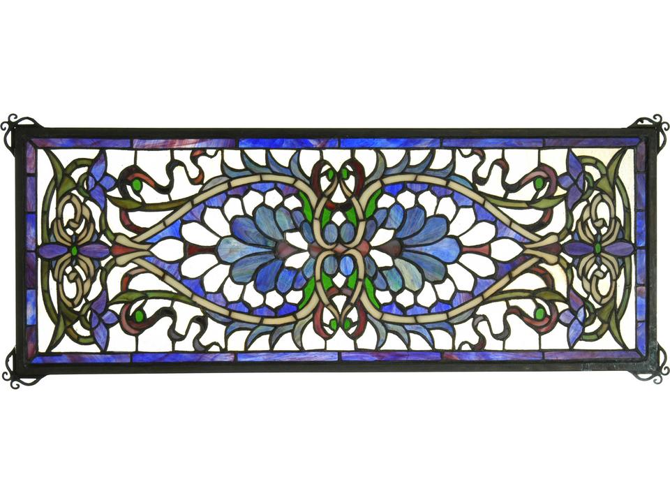 Antoinette Transom Stained Glass Window Multi-Color