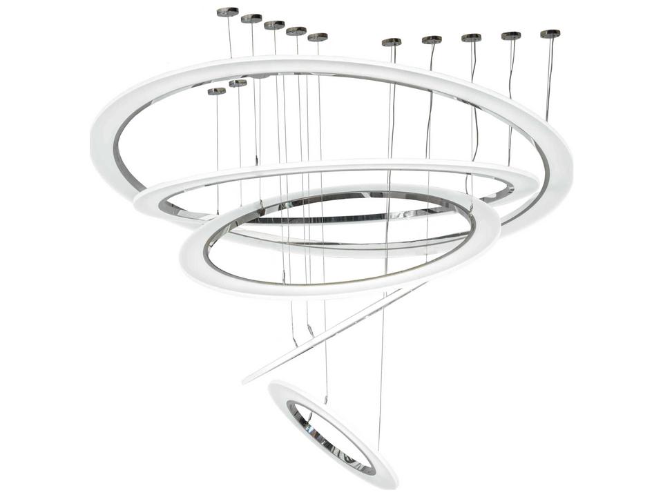Anillo 5-Ring Cascading LED Pendant Light in Polished Stainless Steel