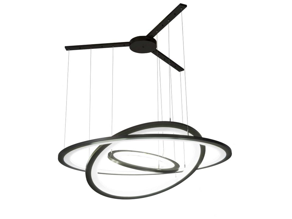 Anillo LED 3-Ring Cascading Pendant Light in Bronze Finish