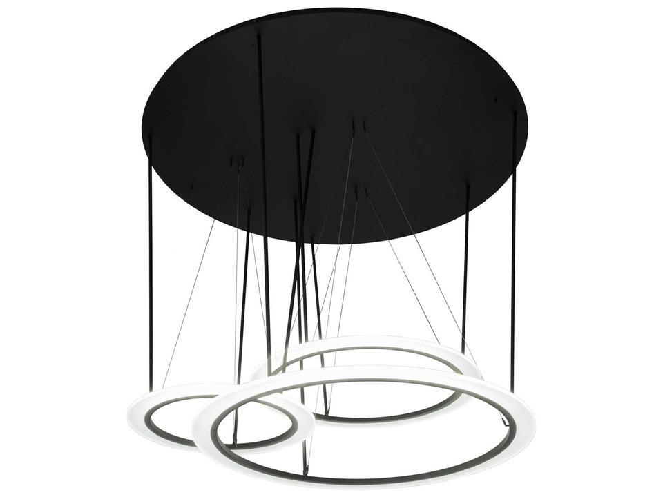 Anillo Pairando LED Black Glass Round Tiered Pendant