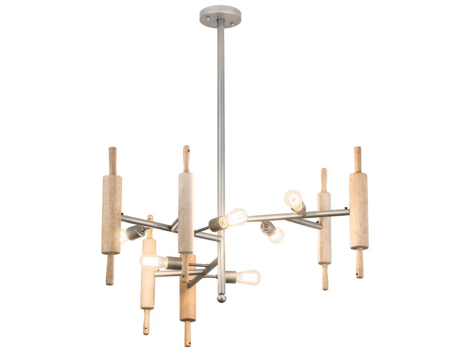 Alva 6-Light Brown Glass Pendant