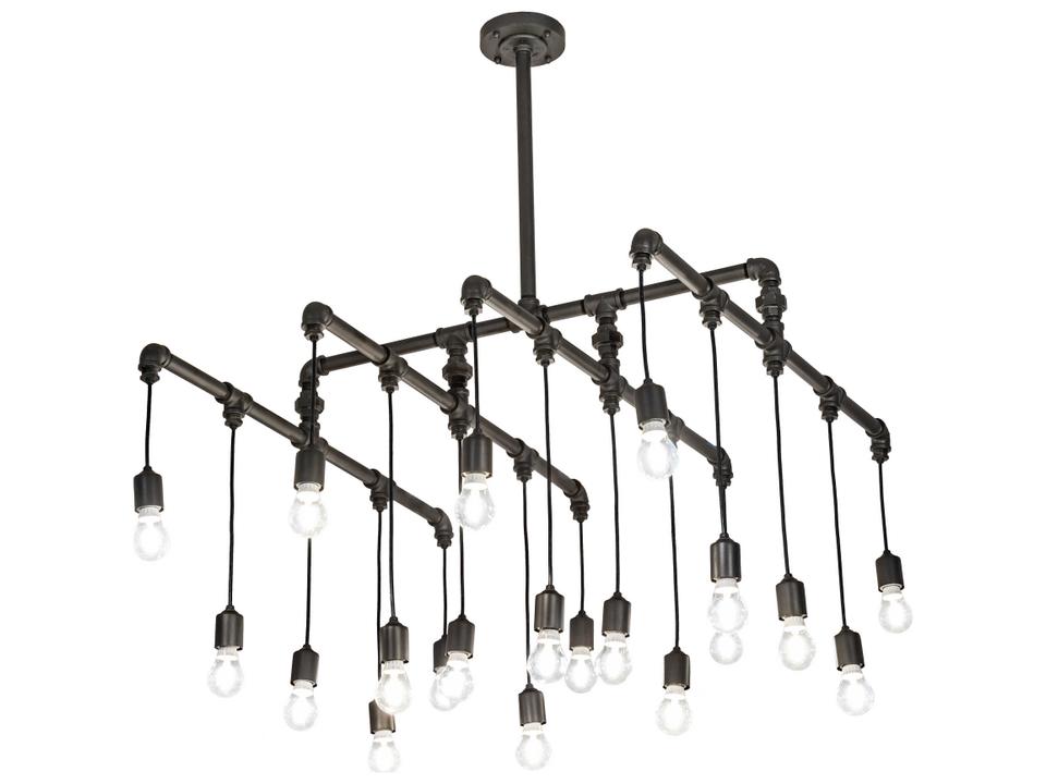 Alva 20-Light Linear LED Pendant in Black