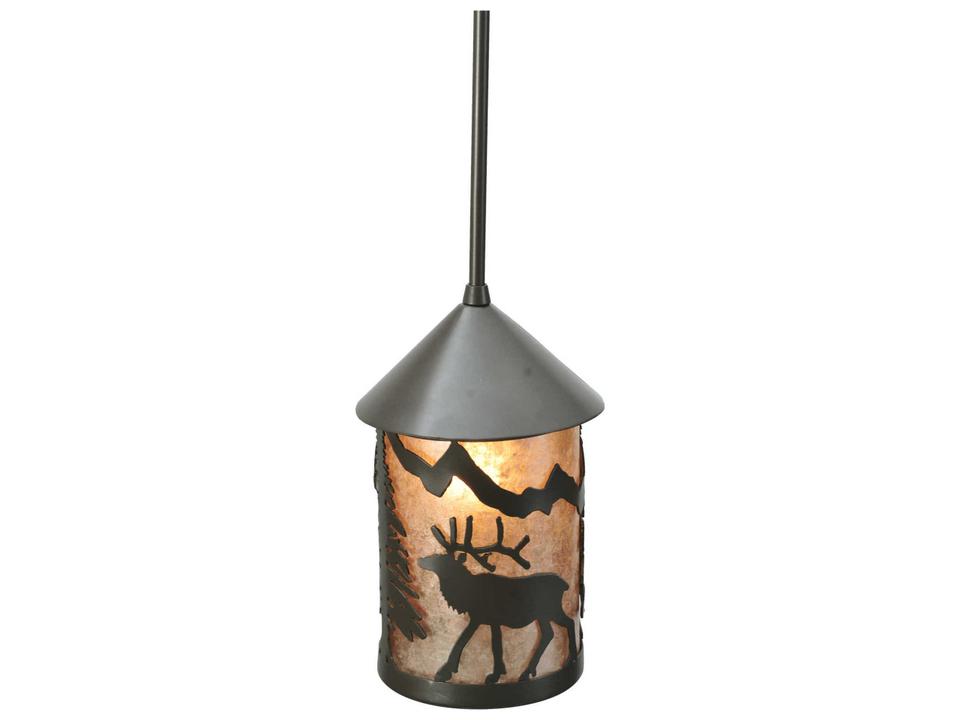 Lone Elk Outdoor Lantern Mini Pendant in Timeless Bronze