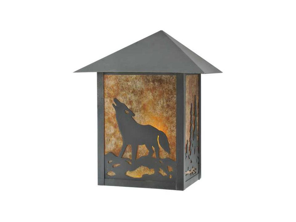 Seneca Northwood's Wolf On The Loose Outdoor Wall Light