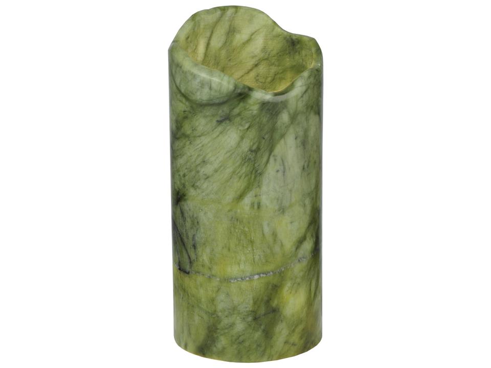 Cylinder Green Jadestone Uneven Top Candle Cover