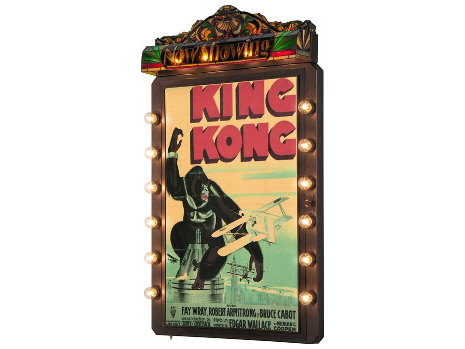 Tiffany Tinseltown Movie Poster Lighted Display in Mahogany Bronze