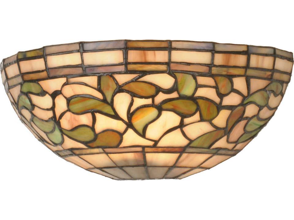 Tiffany Turning Leaf 1-Light Wall Sconce Multicolored