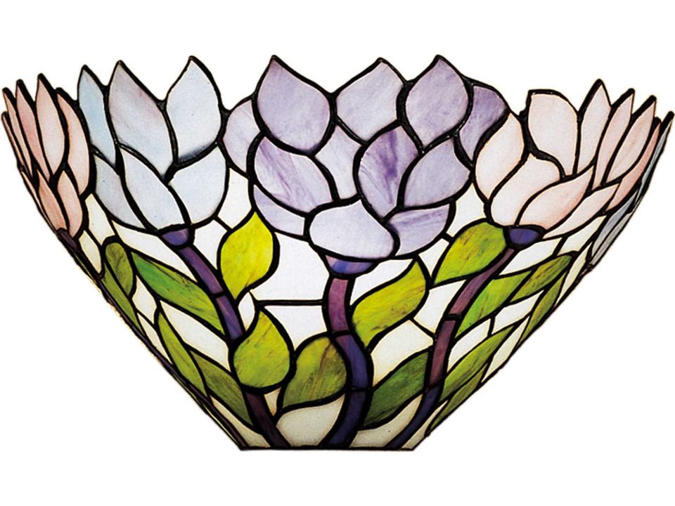 Tiffany Wisteria Single Light Wall Sconce in Antique Copper