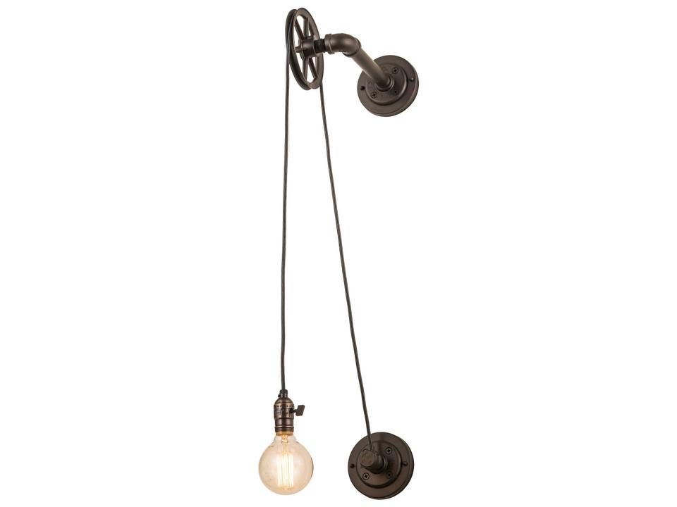 Alva 1-Light Bronze Glass Wall Sconce with Oil Rubbed Bronze Finish