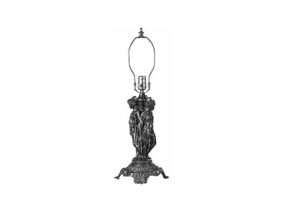 3-Graces 1-Light Table Lamp Base in Rust Metal