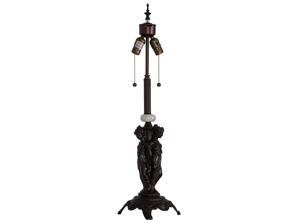 3 Graces 2-Light Table Lamp Base in Mahogany Bronze